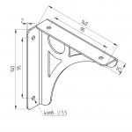 Консоль декоративная Аквилон L=140х140 черный